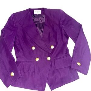 Purple double breasted blazer